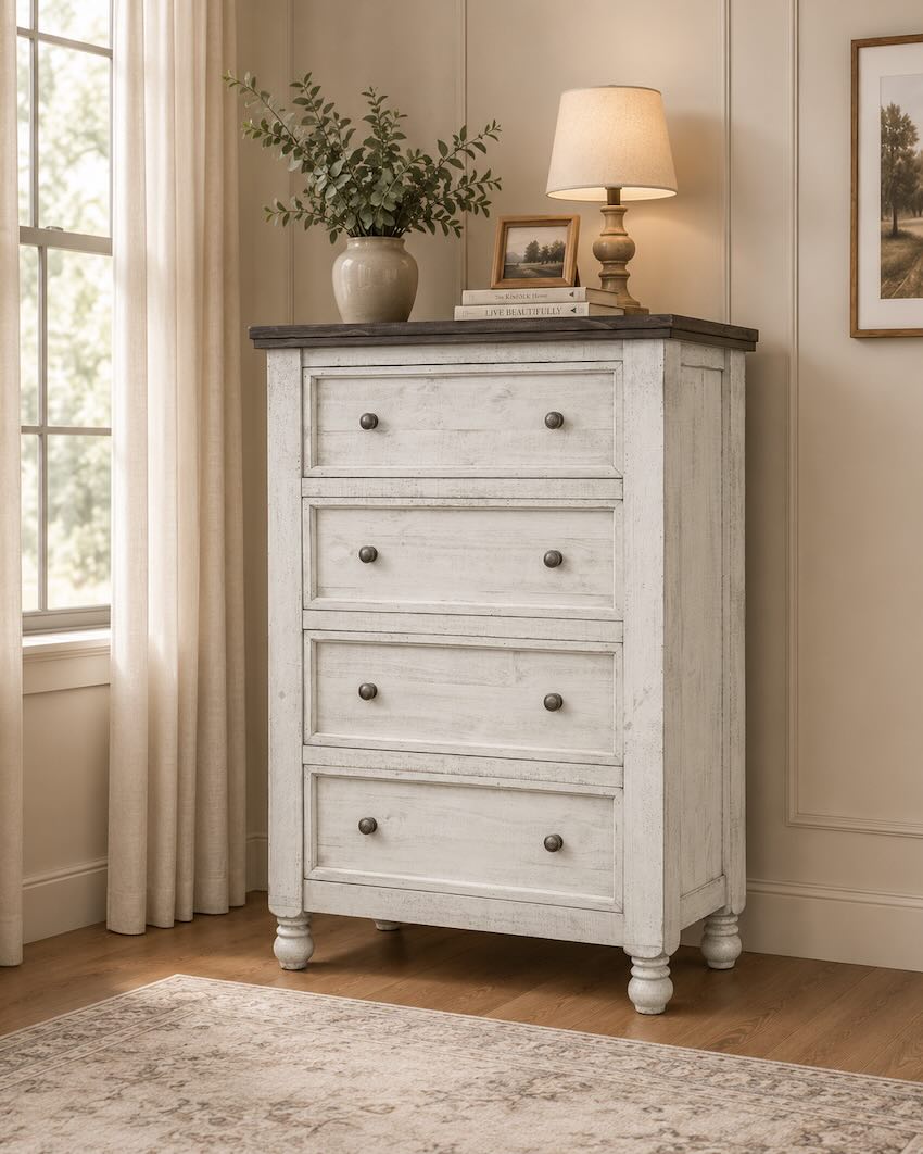Stone White Modern Farmhouse Bedroom Set