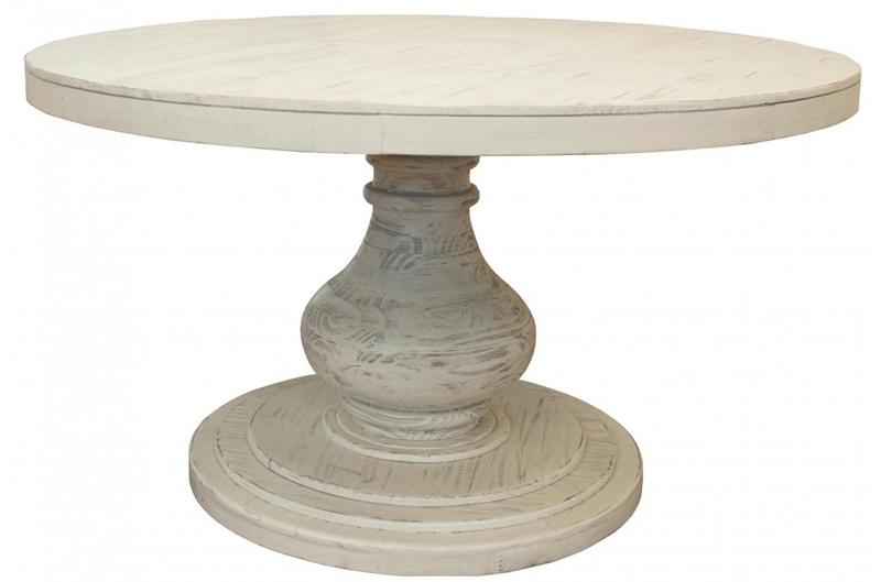 IFD Furniture 4151 Bonanza Ivory Rustic Round Dining Free Delivery