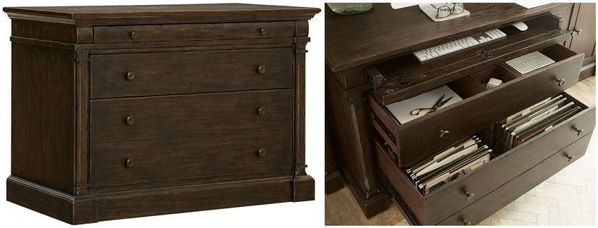 Jackson Distressed Brown Luxury Executive Desk with Rustic Flair