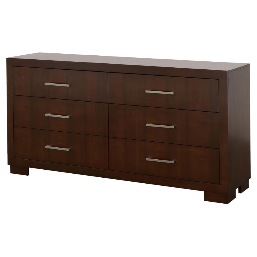 Jessica Modern Casual Bookcase Headboard Bedroom Set in Cappuccino