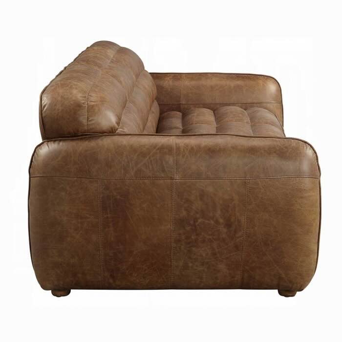 Restoration Hardware Inspired Top Grain Leather Kensington Sofa in Cocoa