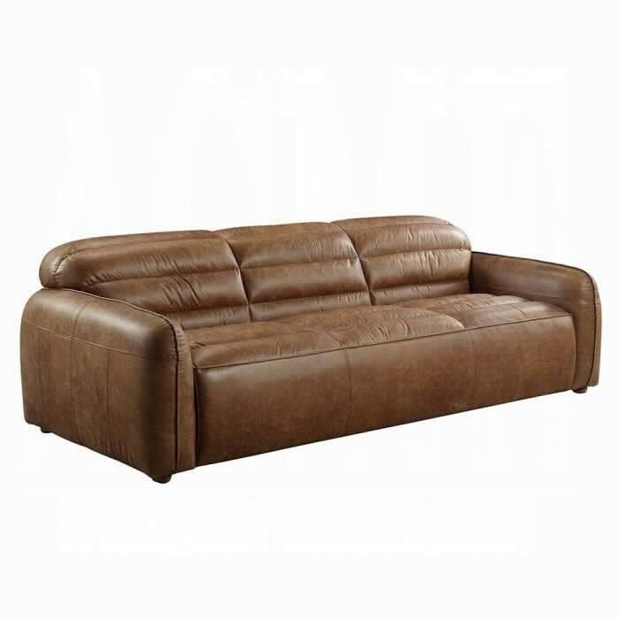 Restoration Hardware Inspired Top Grain Leather Kensington Sofa in Cocoa