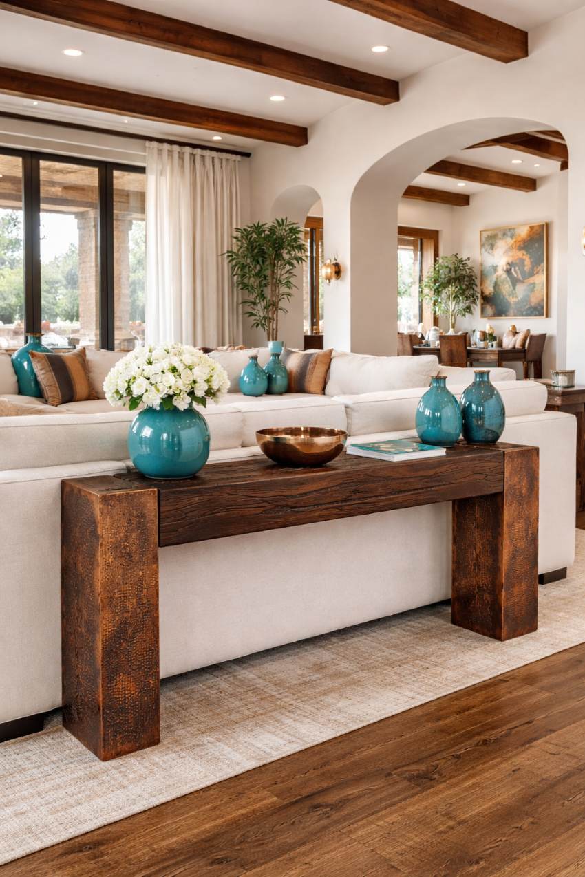 LMT Design Terra Cobre Copper Console Accent Table