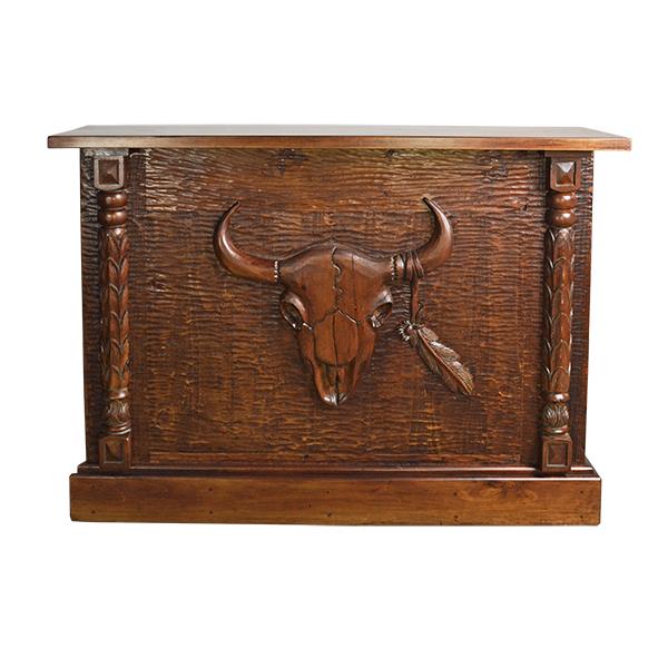 LMT Design Angel Fire Skull Western Rustic Bar