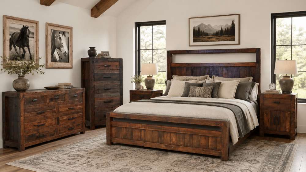 LMT Design Aspen Ridge Western Rustic Bedroom Set