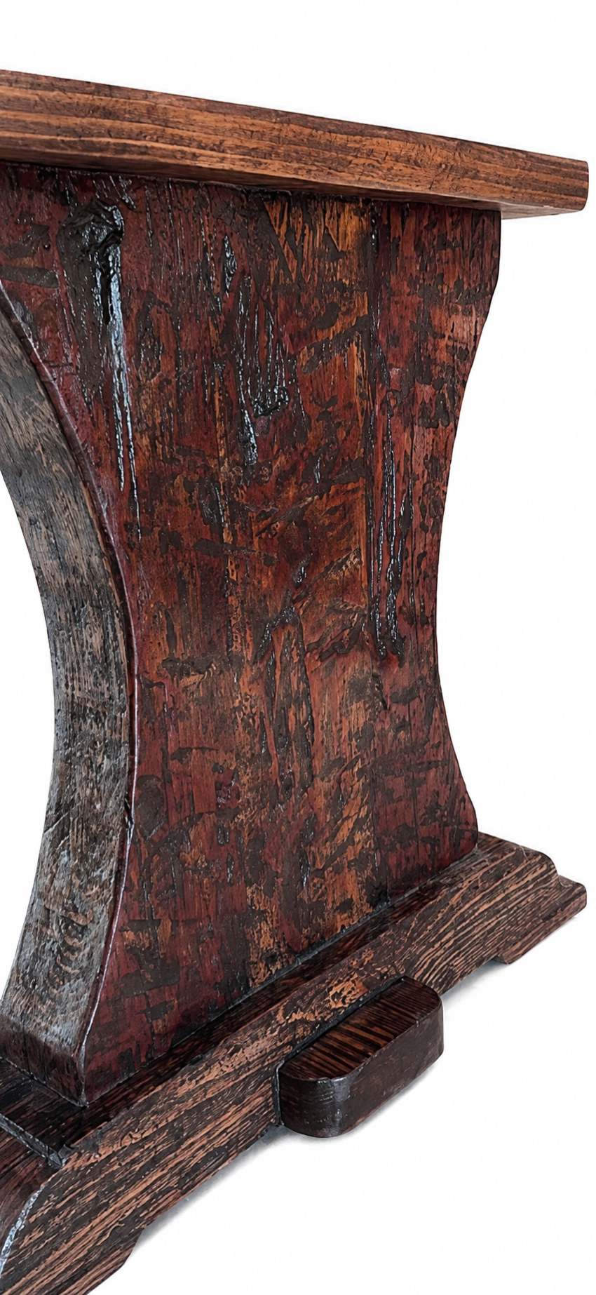 La Capilla Reclaimed Mexican Church Door Dining Table in Dark Walnut