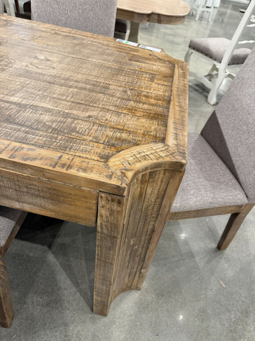 Lambert Modern Farmhouse Rustic Dining Set In Sandstone