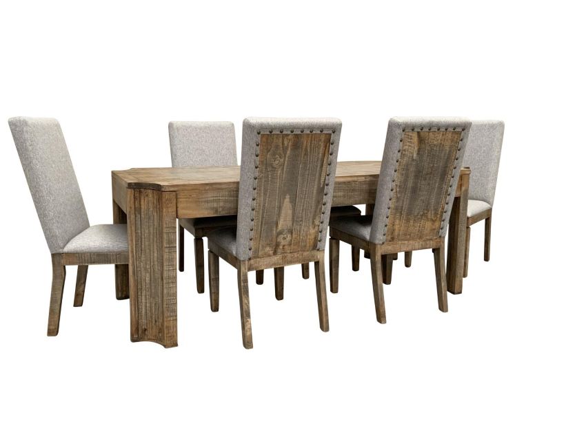 Lambert Modern Farmhouse Rustic Dining Set In Sandstone