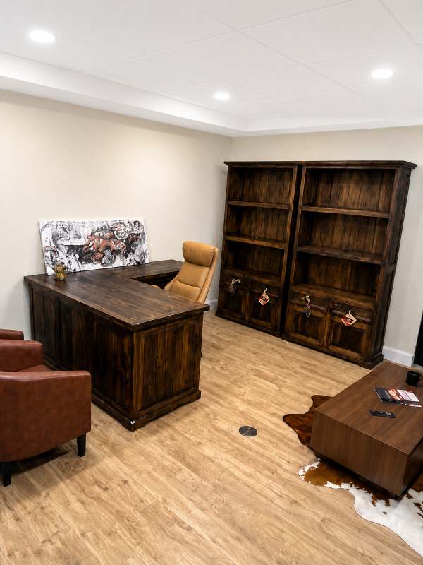 Laredo Western Rustic L-Shaped Desk
