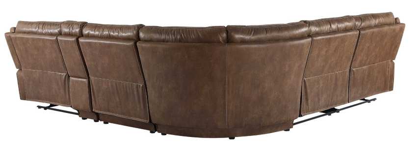Lehi 6-Piece Brindle Reclining Sectional with Power Console