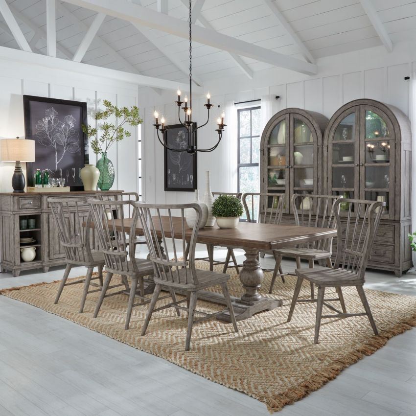 River Place Dining Room Set in Riverstone Gray