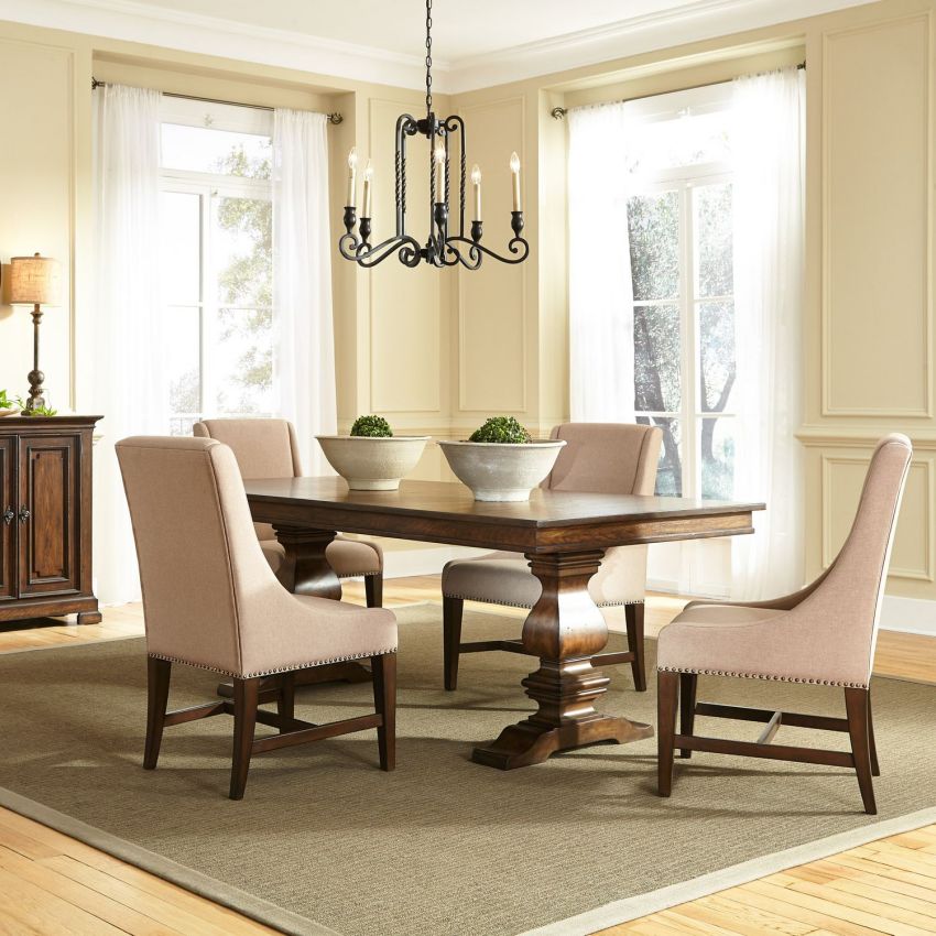 Armand Dining Room Set in Brownstone