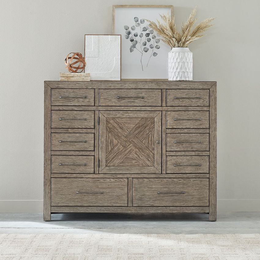 Liberty Skyview Lodge Bedroom Set in White Oak 906BRQPBDMN Dallas