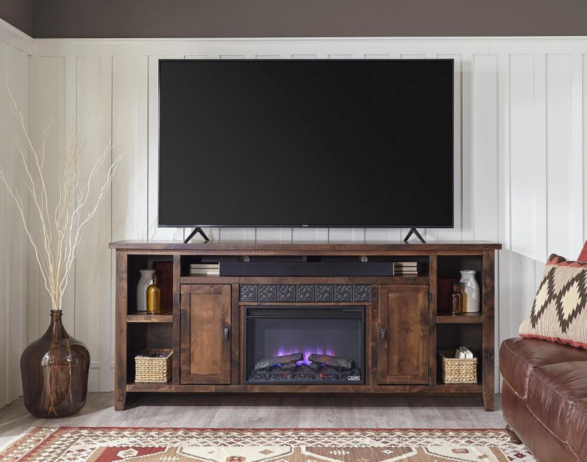 Alder Grove Fireplace Console in Brindle