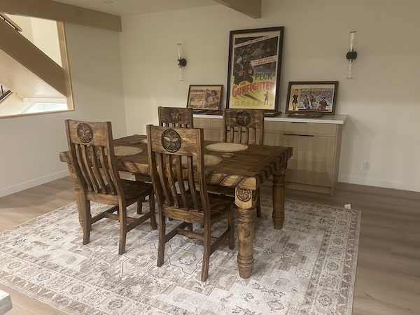 Lone Star Texas Western Rustic Dining Set in Brown