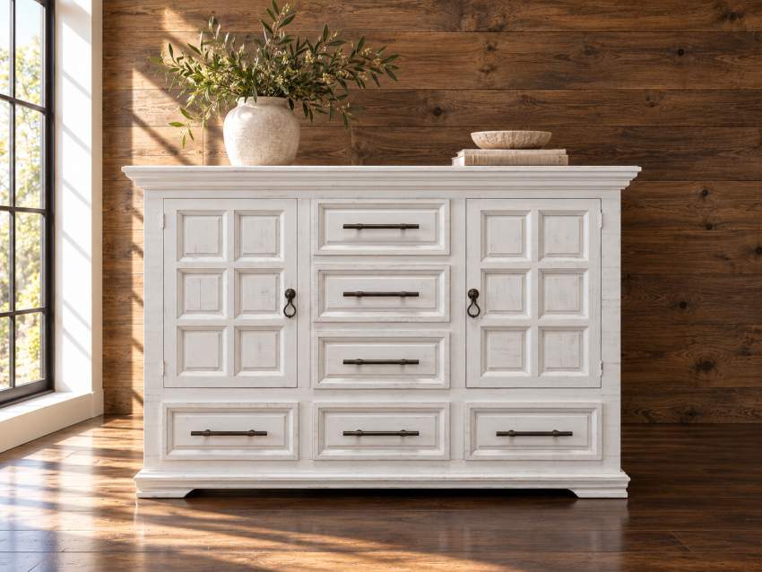 Madison Creek Modern Farmhouse White Bedroom Set