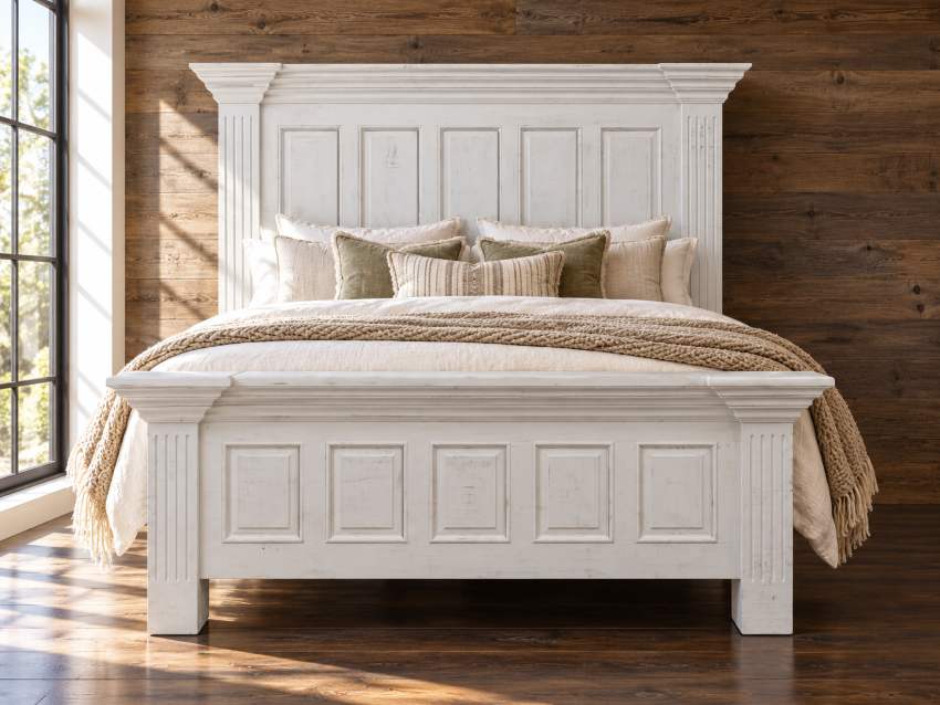 Madison Creek Modern Farmhouse White Bedroom Set