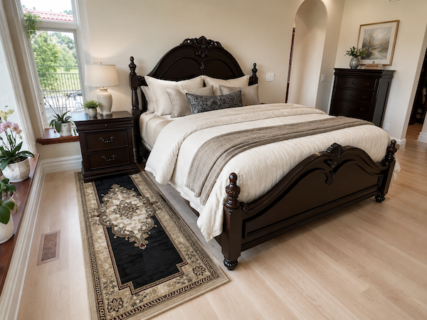 Mandura Traditional English Brown Cherry Poster Bedroom Set