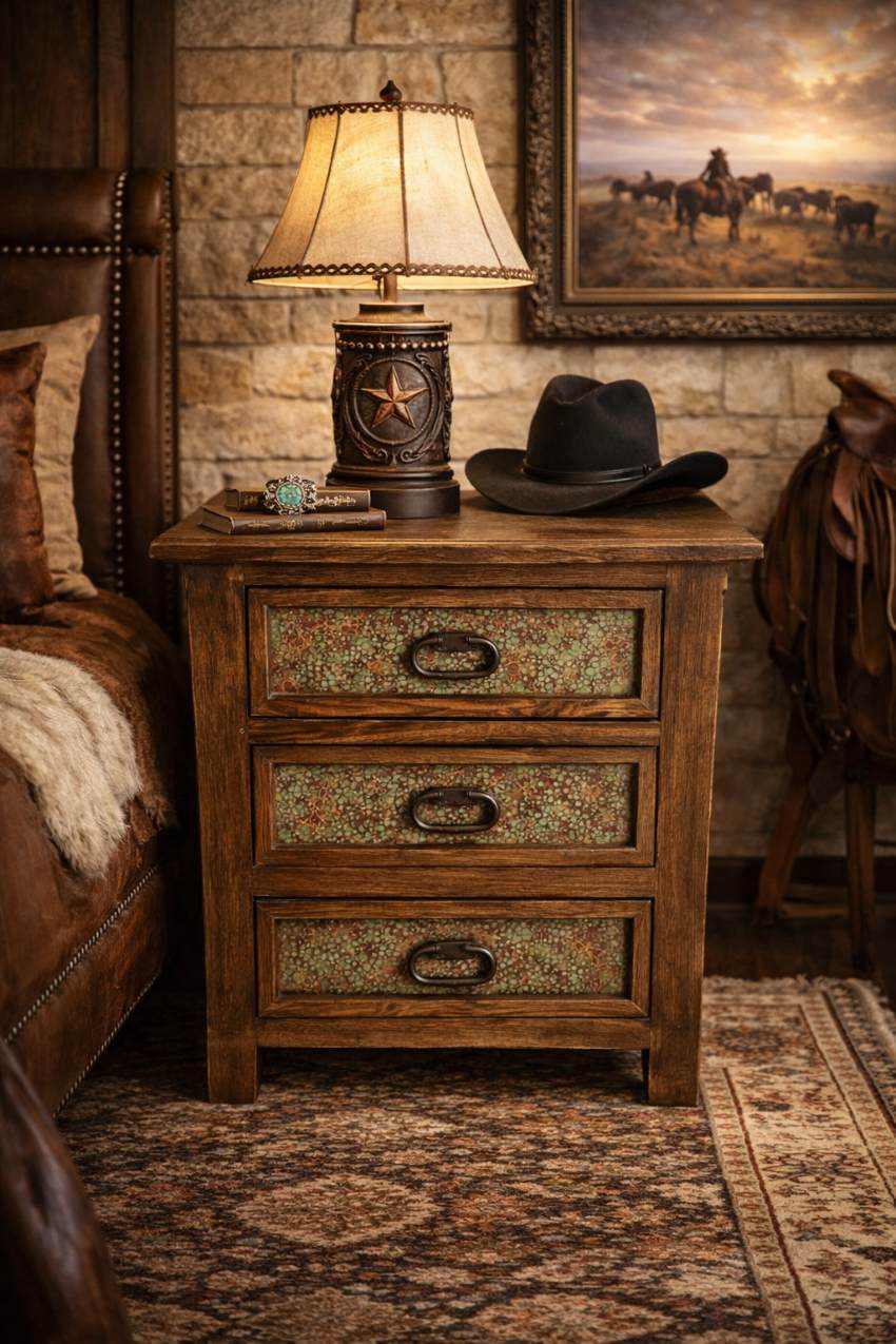 LMT Design Margarita Night Stand with Copper Panels *Warehouse Clearance*