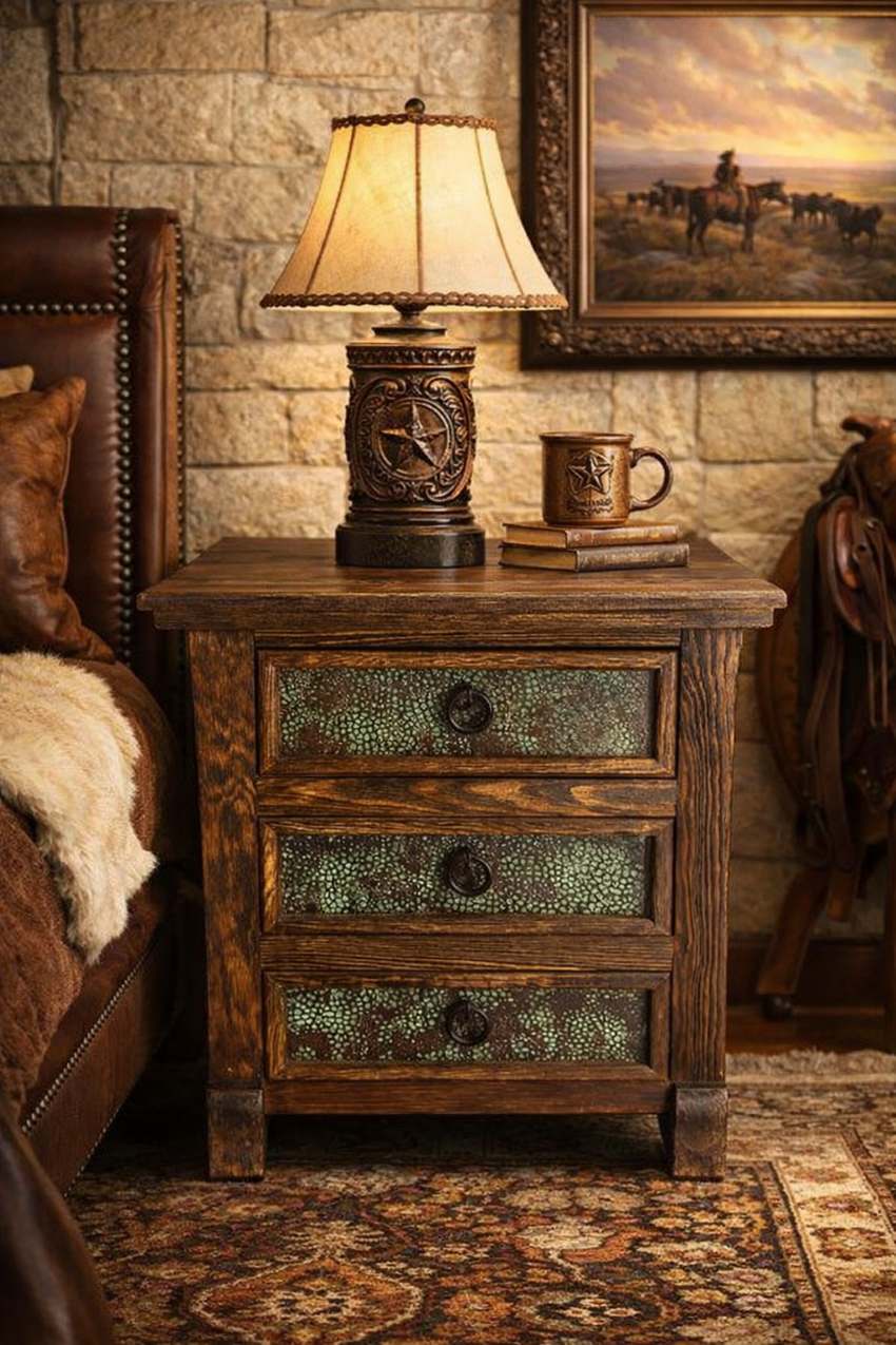 LMT Design Margarita Night Stand with Copper Panels *Warehouse Clearance*