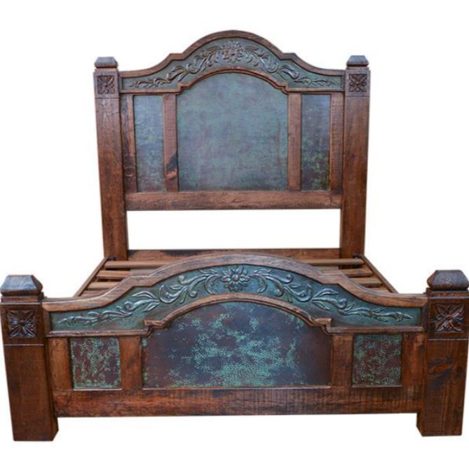 LMT Design Margarita Western Rustic Bedroom Set with Copper