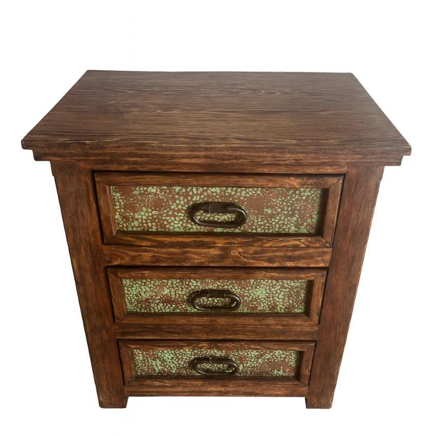 Margarita Night Stand with Copper Panels *Warehouse Clearance*