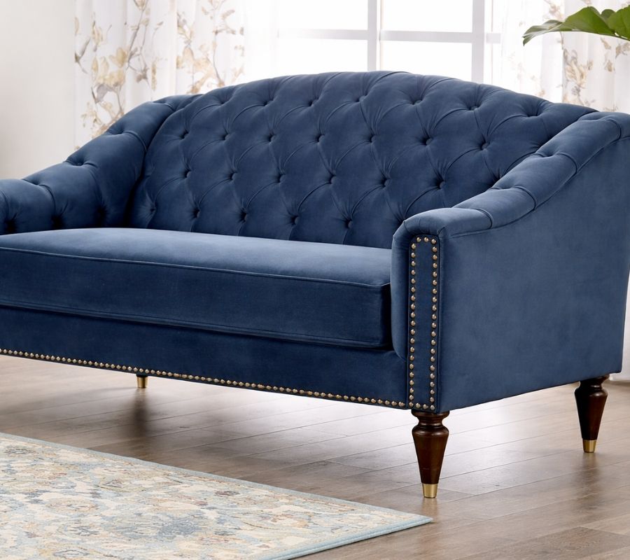 Martinique Contemporary Transitional Blue Living Room Set