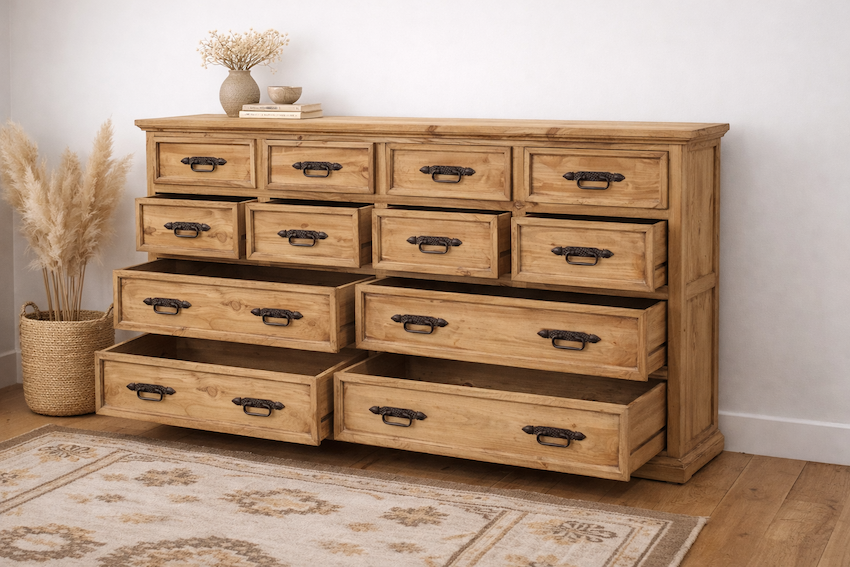 Mesa Ridge Southwestern Rustic Bedroom Set in Natural