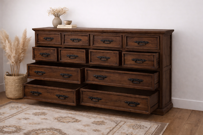 Mesa Ridge Southwestern Rustic Bedroom Set in Dark