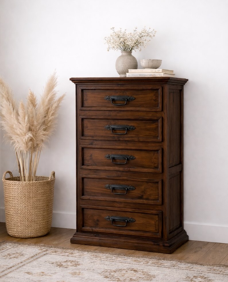 Mesa Ridge Southwestern Rustic Bedroom Set in Dark