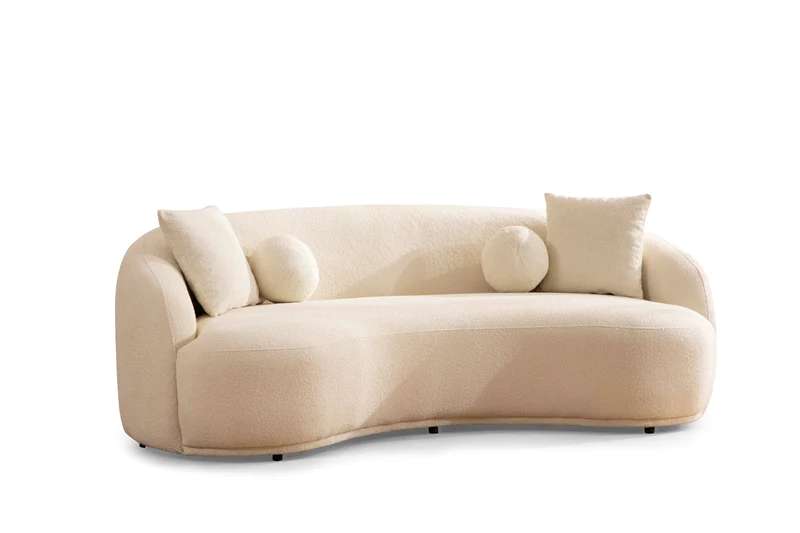 Montclair Ivory Boucle Modern Transitional Sofa Set
