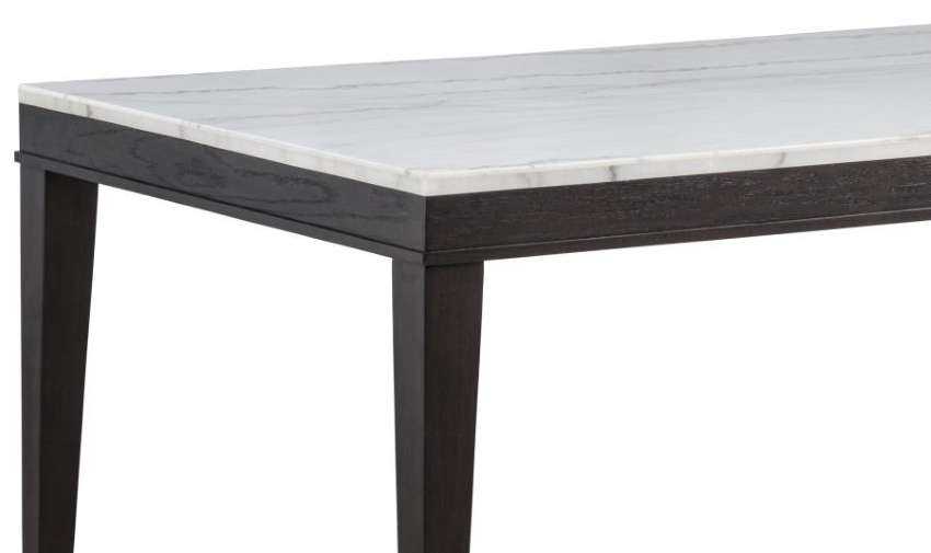 Napoli Modern White Marble 7-Piece Dining Set