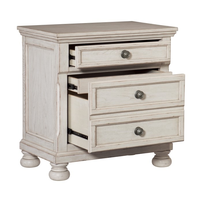 Oakleigh Transitional Farmhouse White Bedroom Set with Storage Bed