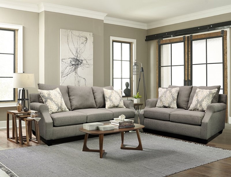 Hamilton Sofa Set in Gray