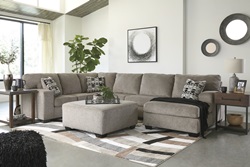 Ballinasloe Platinum Sectional with Right Chaise