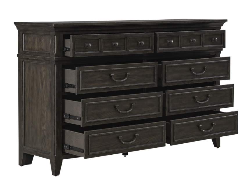 Paradise Valley Rustic Traditional Bedroom Set with Upholstered Bed