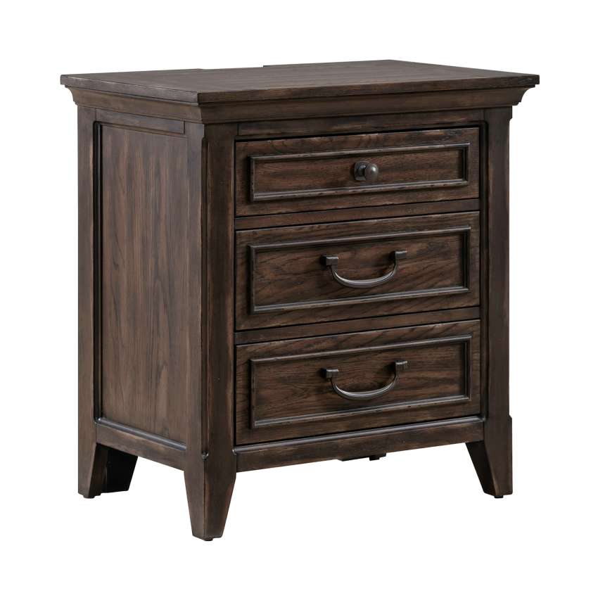 Paradise Valley Rustic Traditional Bedroom Set with Upholstered Bed
