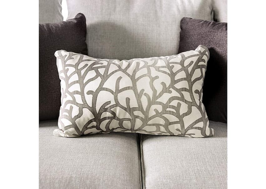 Picotee Light Gray Transitional Sofa & Loveseat Set – Made in USA