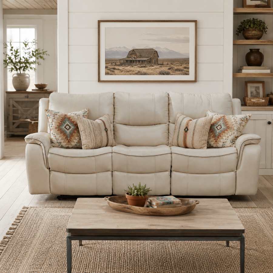 Prescott Transitional Beige Reclining Sofa & Love Seat Set Prescott Transitional Beige Reclining Sofa & Love Seat Set