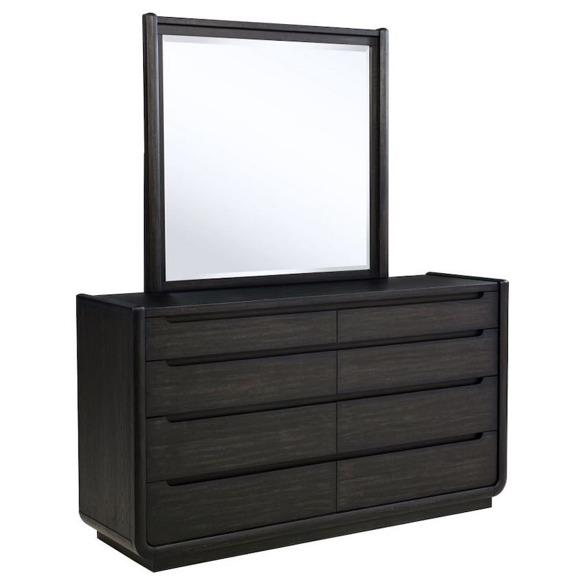 Ravenwood Burnished Black Contemporary Upholstered Bedroom Set