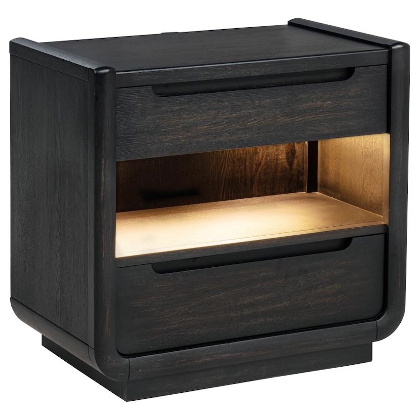 Ravenwood Burnished Black Contemporary Upholstered Bedroom Set