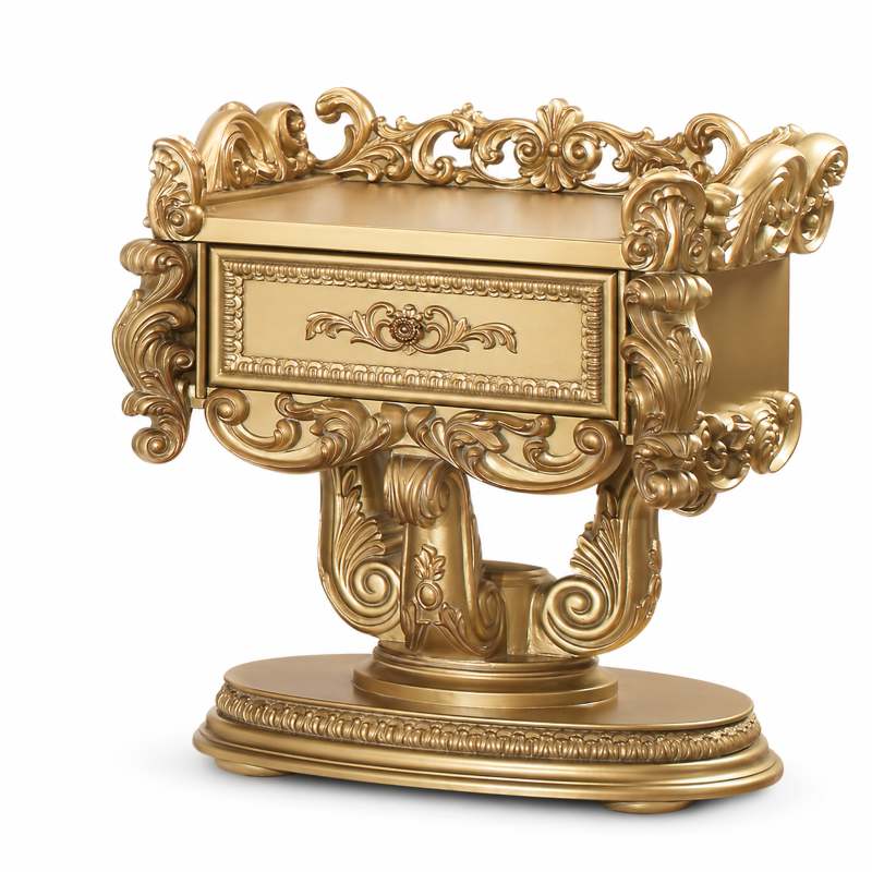 Royal Aurelia Metallic Gold Luxury Old World Bedroom Collection