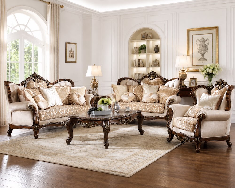 Avon Formal Luxury Sofa Living Room Set