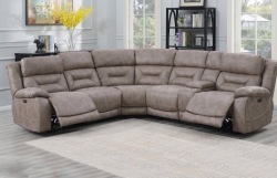 Aria Reclining Sectional Sofa in Desert Sand