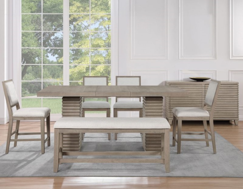 Lily Counter Dining Room Set with Bench