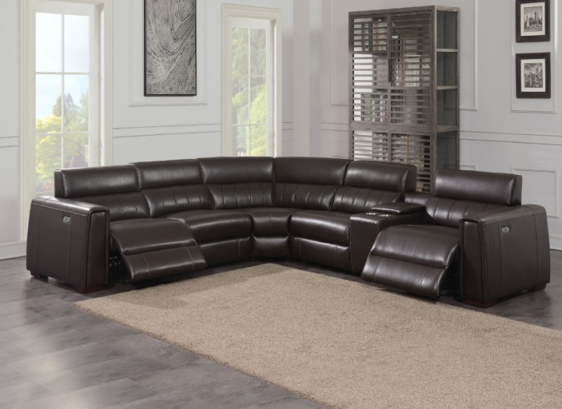 Nr950 Nara Leather Reclining Sectional, Leather Furniture Dallas Fort Worth