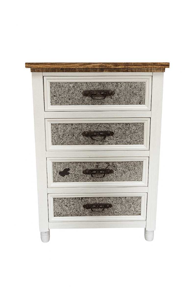 San Luis Rustic Bedroom Set with Cowhide Accents