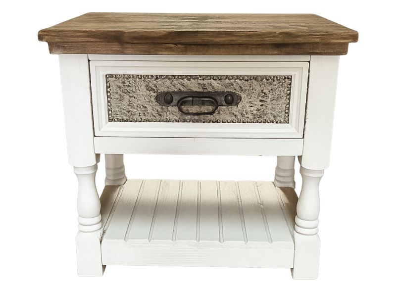 San Luis Rustic Bedroom Set with Cowhide Accents