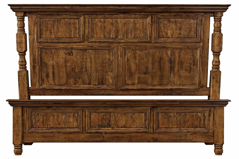 Western Rustic San Luis Bedroom Set in Natural Dark Walnut