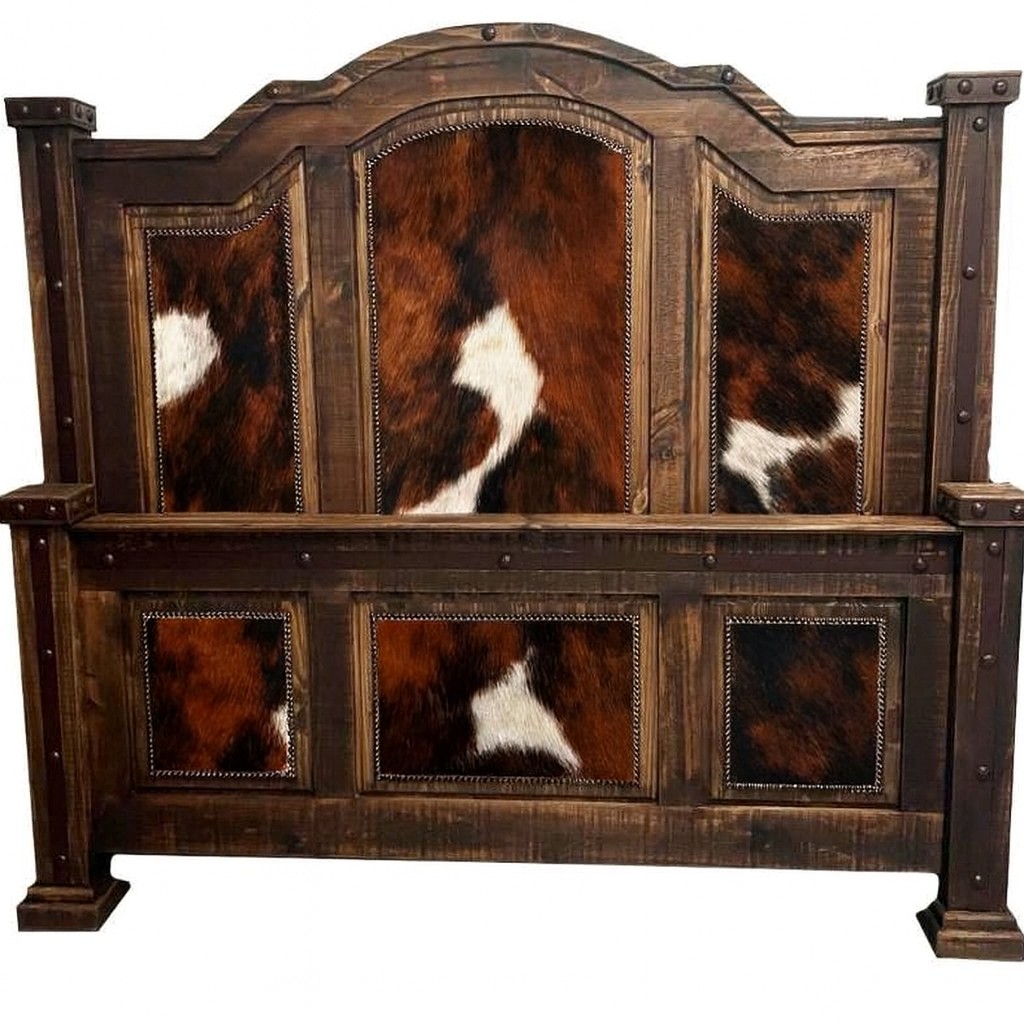 Santa Fe Spirit Rustic King Bedroom Set with Tri-Color Cowhide Accents Santa Fe Spirit Rustic King Bedroom Set with Tri-Color Cowhide Accents